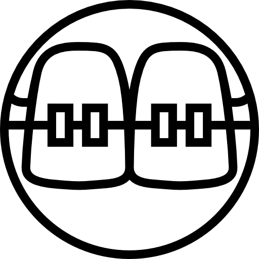 Braces medical dental braces icon