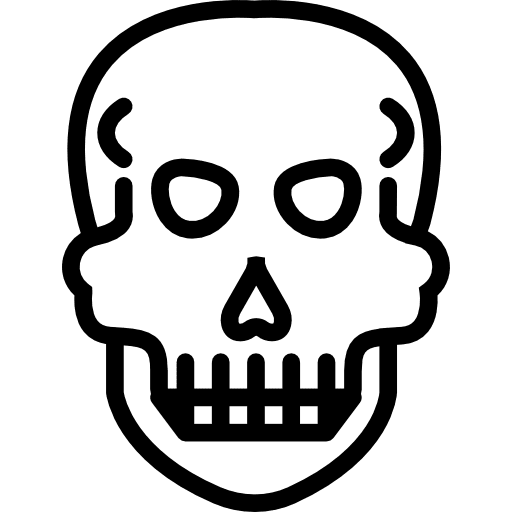 Skull signs dead dangerous icon