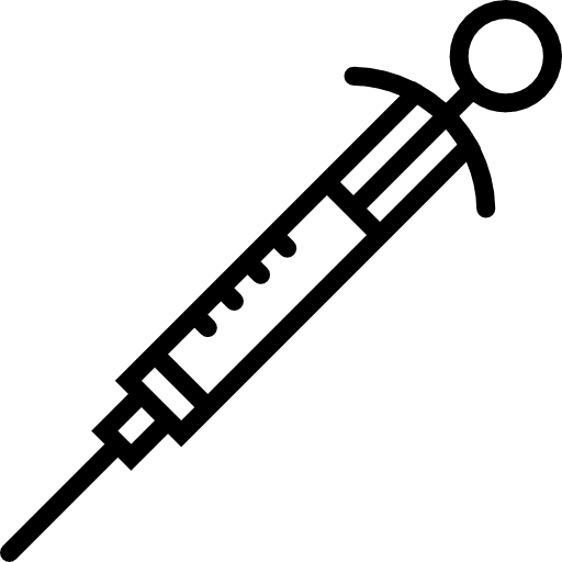 Syringe vaccine health care tools and utensils icon