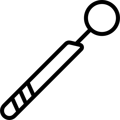 Mirror mirror medical laryngeal mirror icon