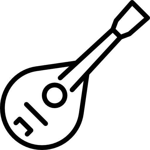Mandolin music music and multimedia string instrument icon