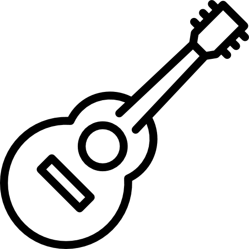 Spanish guitar musical instrument music and multimedia acoustic guitar icon