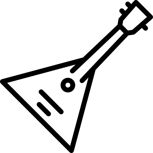 Balalaika music and multimedia orchestra musical instrument icon
