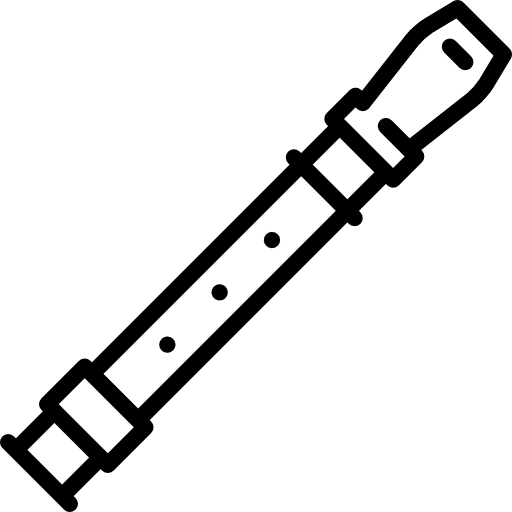 Flute music instrument music and multimedia orchestra icon