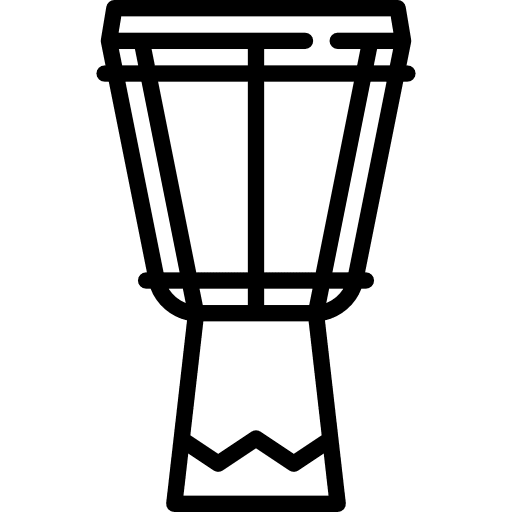 Djembe percussion instrument african djembe icon