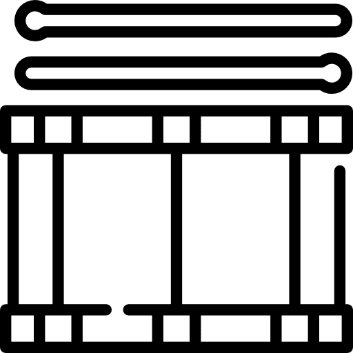 Drum music and multimedia orchestra percussion instrument icon