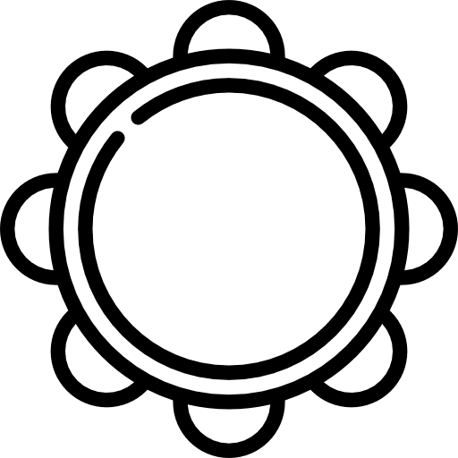 Tambourine music and multimedia percussion instrument musical instrument icon