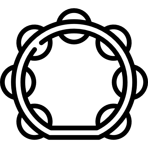 Tambourine percussion instrument tambourine music and multimedia icon