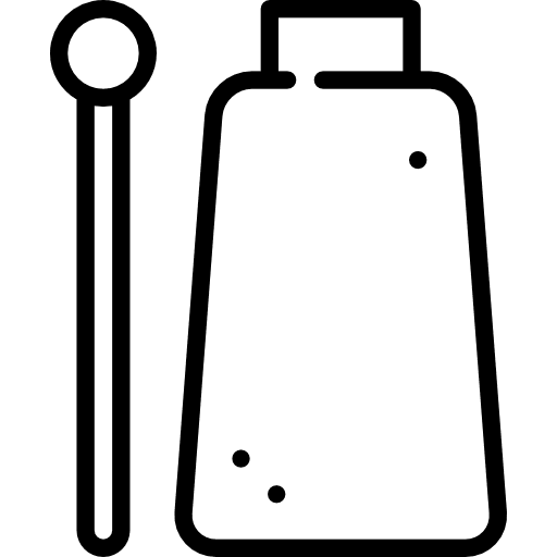 Cowbell cowbell music and multimedia musical instrument icon