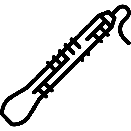 Oboe music and multimedia musical instrument orchestra icon
