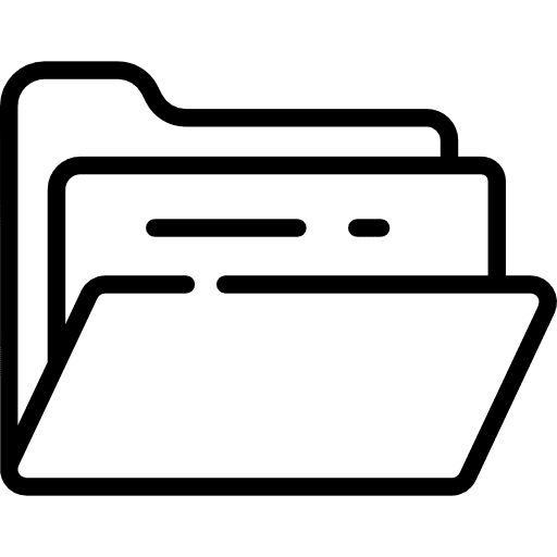 Folder records office material folder icon