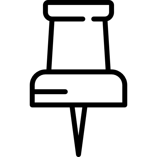 Push pin attach business and finance office material icon Push pin attach business and finance office material icon