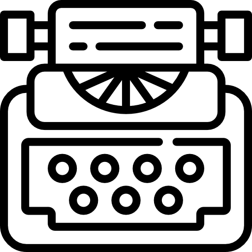 Typewriter writing sheet miscellaneous icon