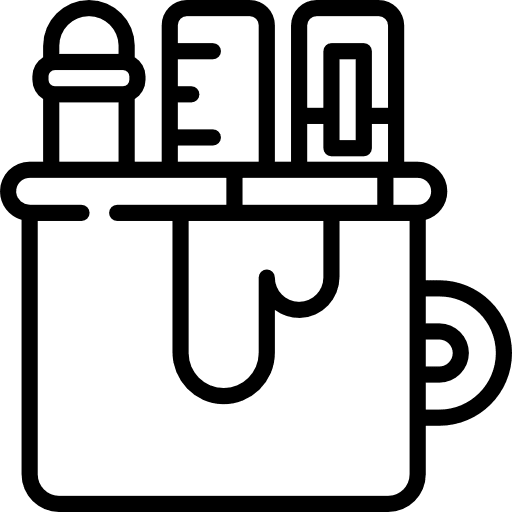 Pencil case education office material writing icon Pencil case education office material writing icon