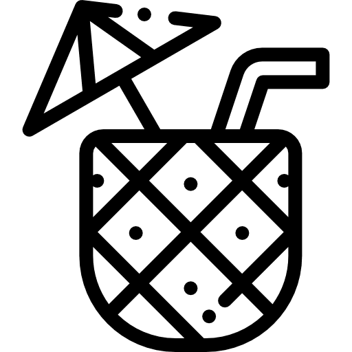 Coconut party alcohol drinking icon Coconut party alcohol drinking icon