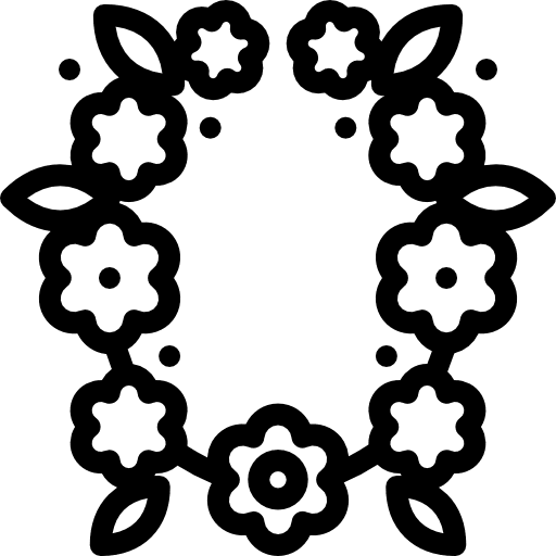 Necklace flowers hawaii holidays icon