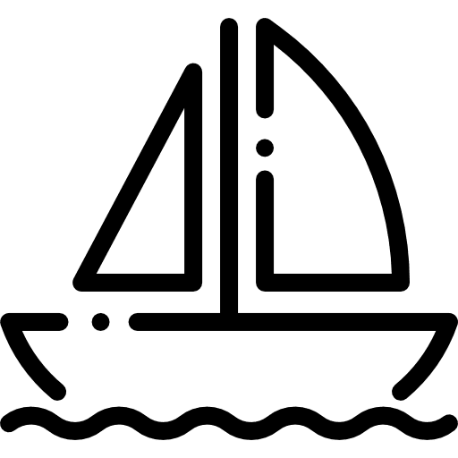 Yacht shipping and delivery ships transport icon