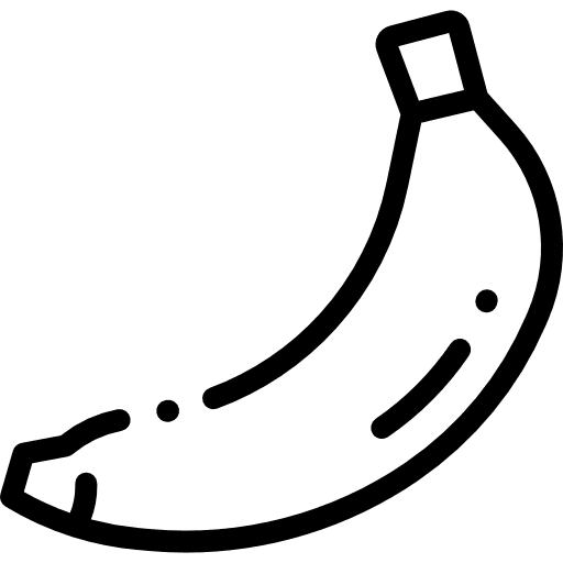 Banana vegan fruit healthy food icon Banana vegan fruit healthy food icon