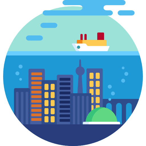 Underwater city miscellaneous underwater city science fiction icon