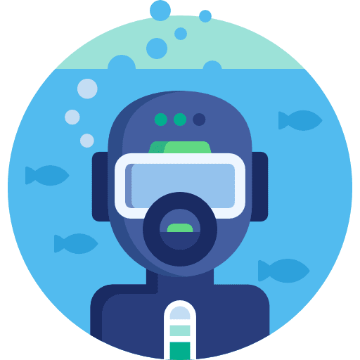 Underwater suit underwater user smart icon