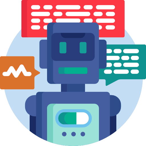 Robot personal assistant electronics shopping icon