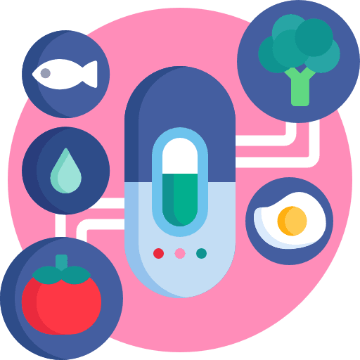 Synthetic food flavour food and restaurant medical icon