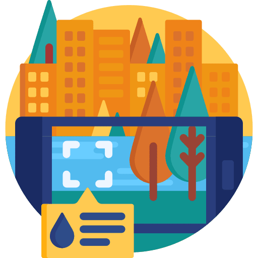 Augmented reality picture electronics technology icon