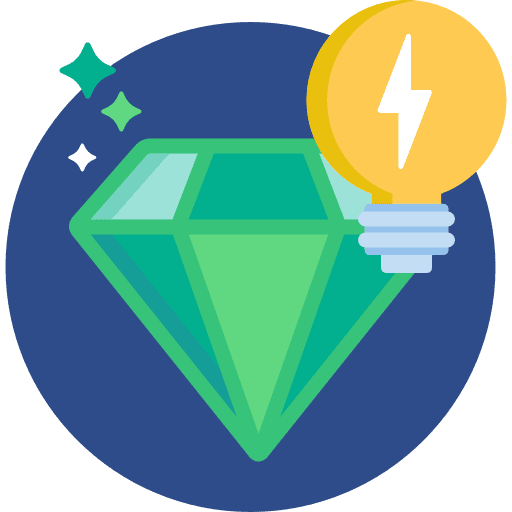 Diamond electricity precious stone ray icon