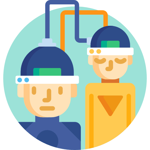 Memory transfer futurist memory transfer science icon