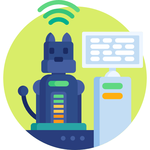 Robot breed kitty electronics icon