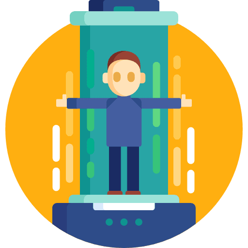 Teleportation people futurist science fiction icon