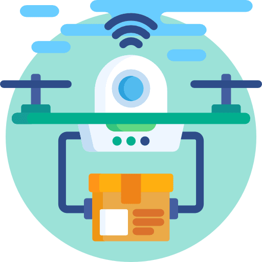 Drone drone case transport remote control icon