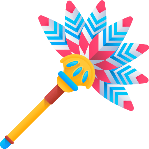 Fan flower cultures celebration icon