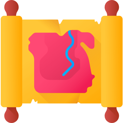 Map scroll ancient scroll map icon