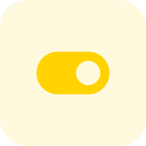 Toggle switch on on toggle icon