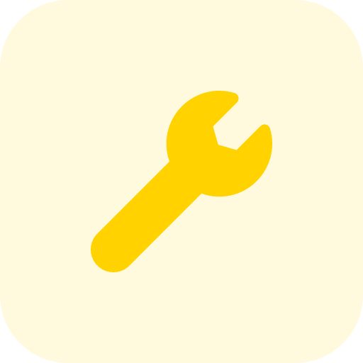 Wrench configuration setting construction and tools icon
