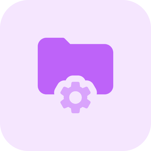Folder interface setting files and folders icon