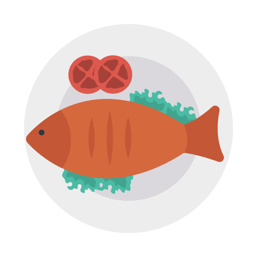 Fish food and restaurant gastronomy fish icon