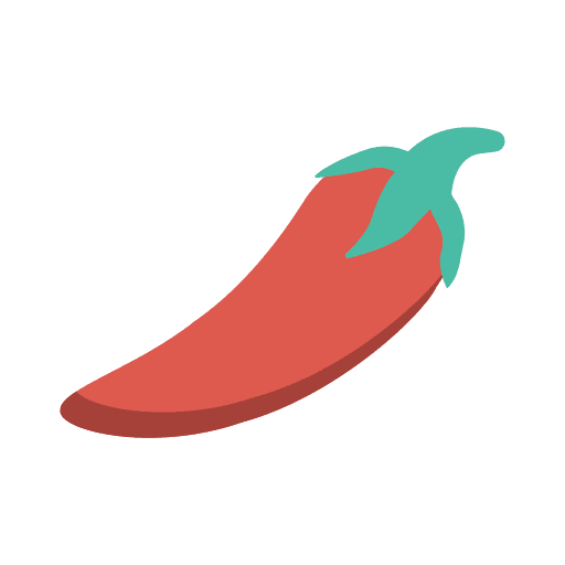 Red chili pepper vegetarian nature healthy food icon