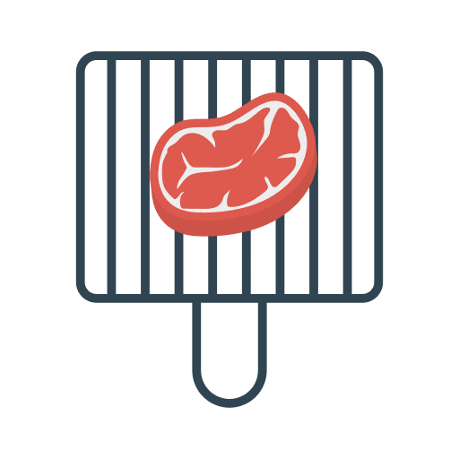 Steak grilled food grill icon