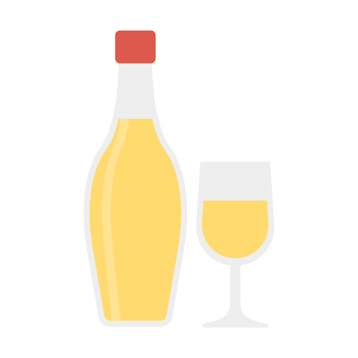 White wine glass alcoholic drinks drinks icon