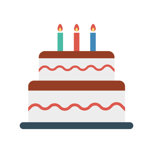Birthday cake birthday cake sweet bakery icon