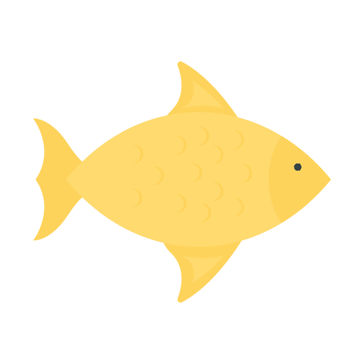 Fish food and restaurant food nutrition icon