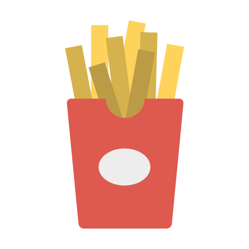 French fries fries food junk food icon