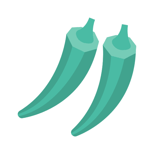 Green chili pepper vegetables spicy organic icon