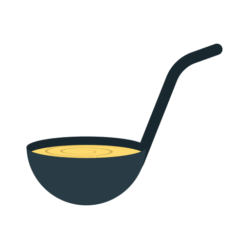 Ladle food and restaurant serve kitchenware icon