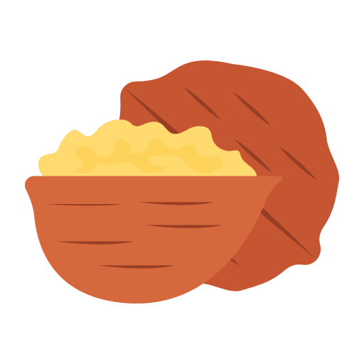 Nuts vegan food and restaurant nuts icon