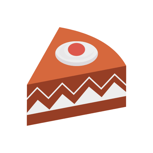 Piece of cake dessert sweet food and restaurant icon