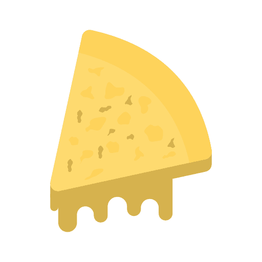 Pizza piece food cheese icon