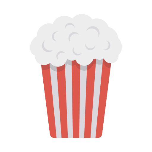 Popcorn junk food fast food snacks icon